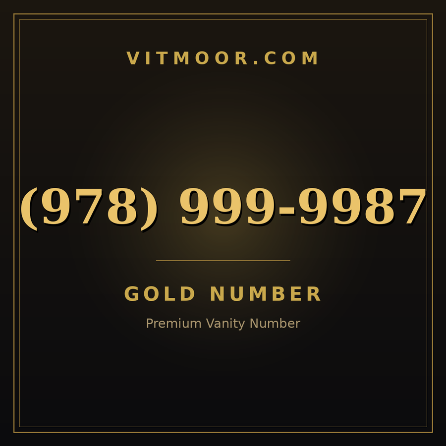 VITMOOR Gold premium number (978) 999-9987