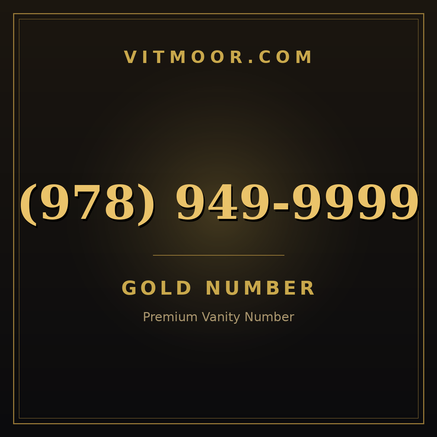 VITMOOR Gold premium number (978) 949-9999