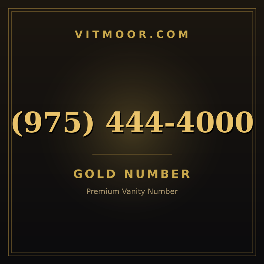 VITMOOR Gold premium number (975) 444-4000