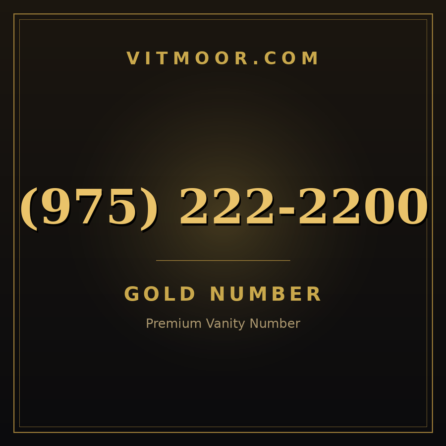 VITMOOR Gold premium number (975) 222-2200