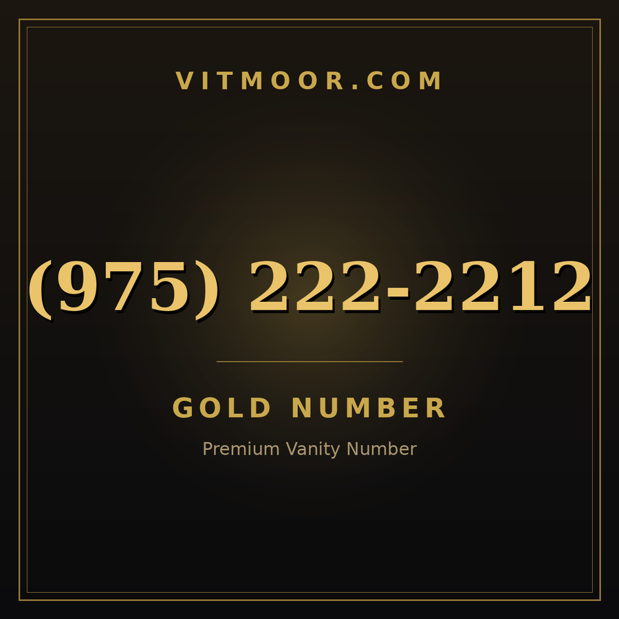 VITMOOR Gold premium number (975) 222-2212