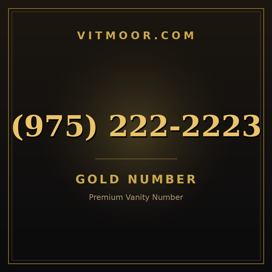 VITMOOR Gold premium number (975) 222-2223