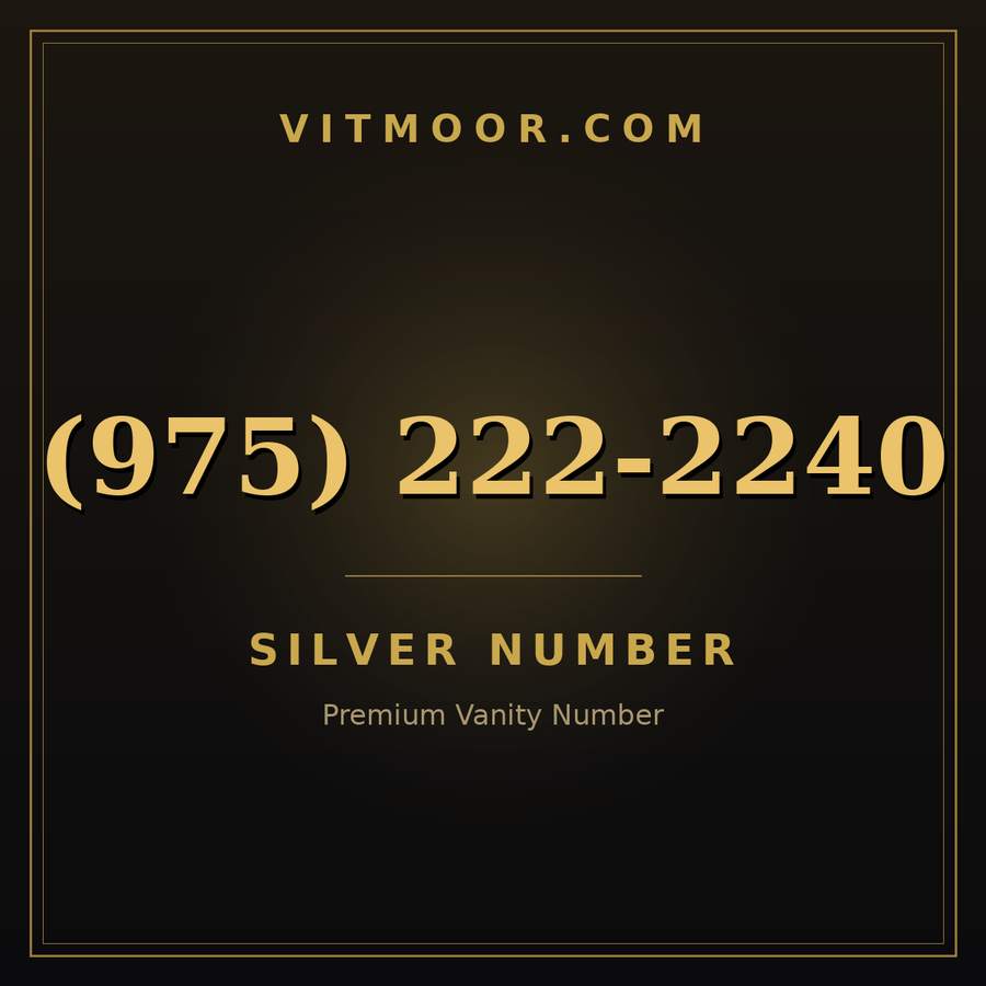 VITMOOR Silver premium number (975) 222-2240