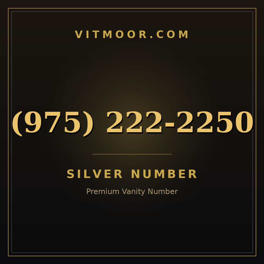 VITMOOR Silver premium number (975) 222-2250