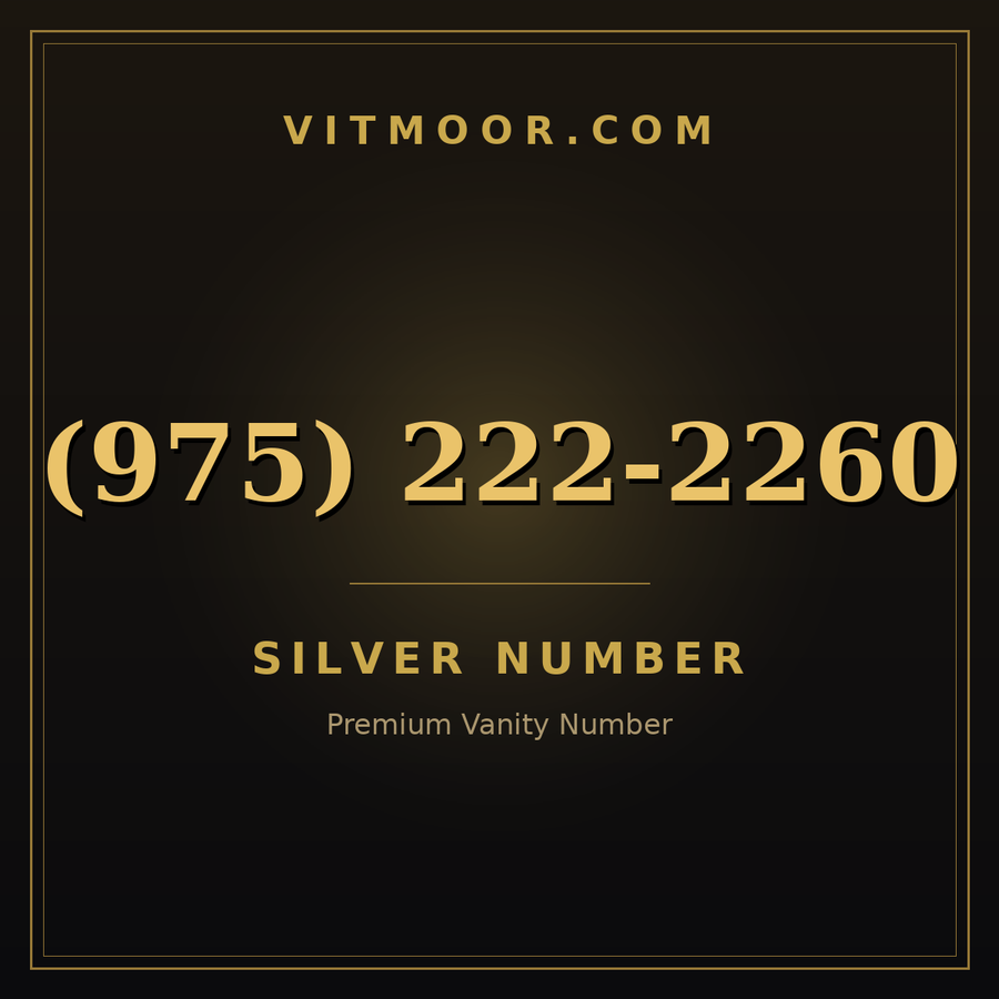 VITMOOR Silver premium number (975) 222-2260