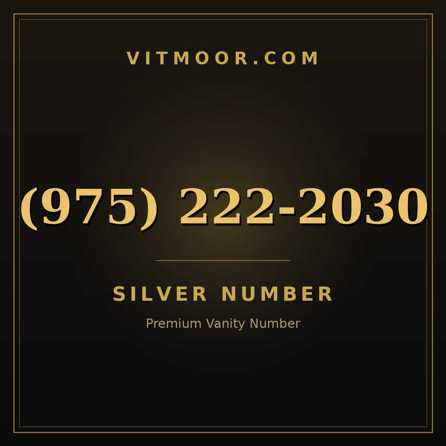 VITMOOR Silver premium number (975) 222-2030