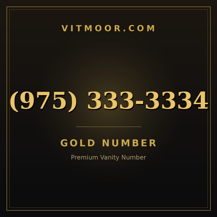 VITMOOR Gold premium number (975) 333-3334