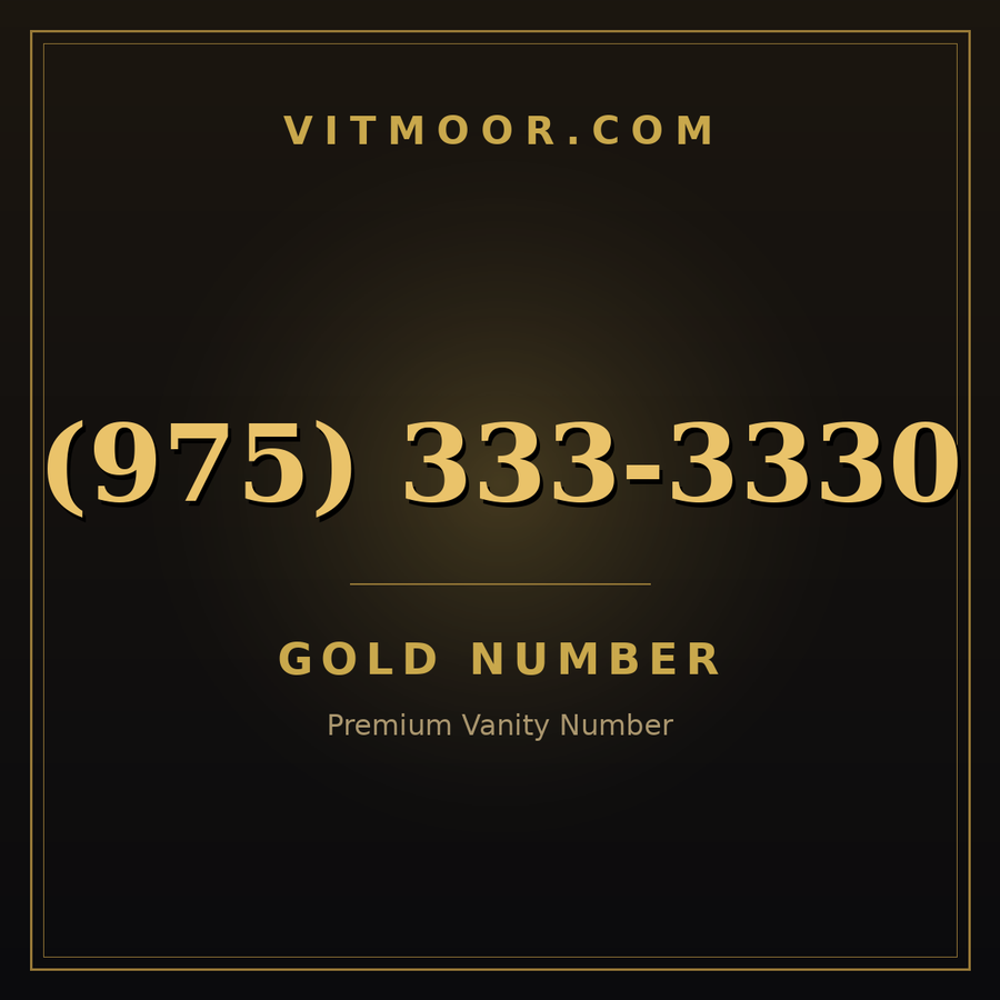 VITMOOR Gold premium number (975) 333-3330