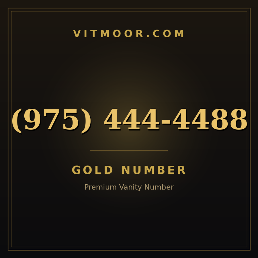 VITMOOR Gold premium number (975) 444-4488