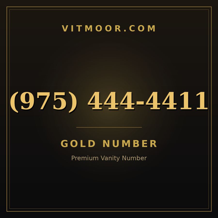 VITMOOR Gold premium number (975) 444-4411