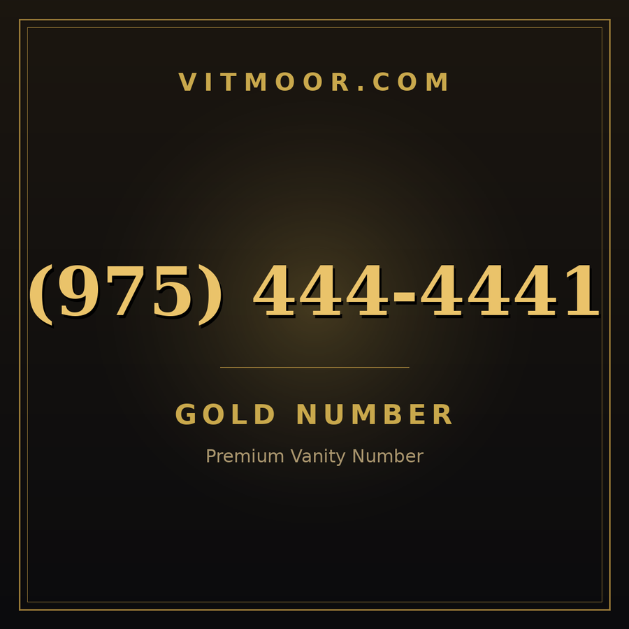VITMOOR Gold premium number (975) 444-4441
