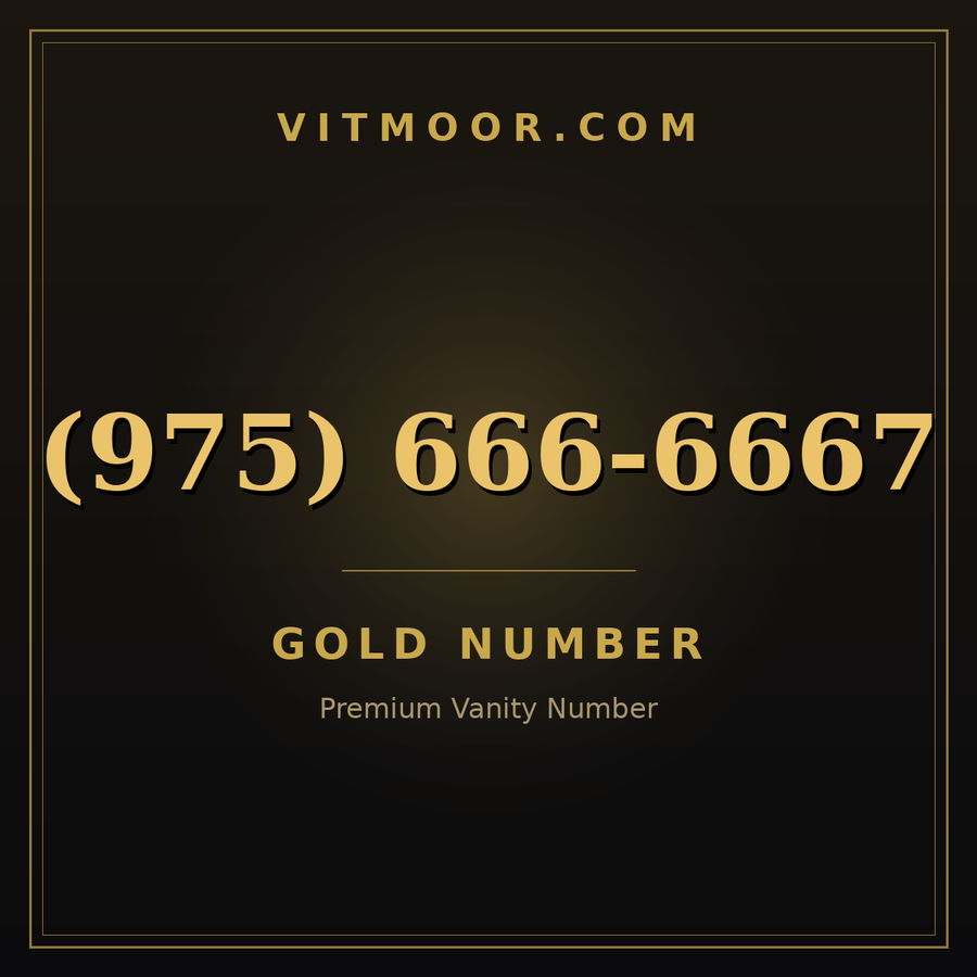VITMOOR Gold premium number (975) 666-6667