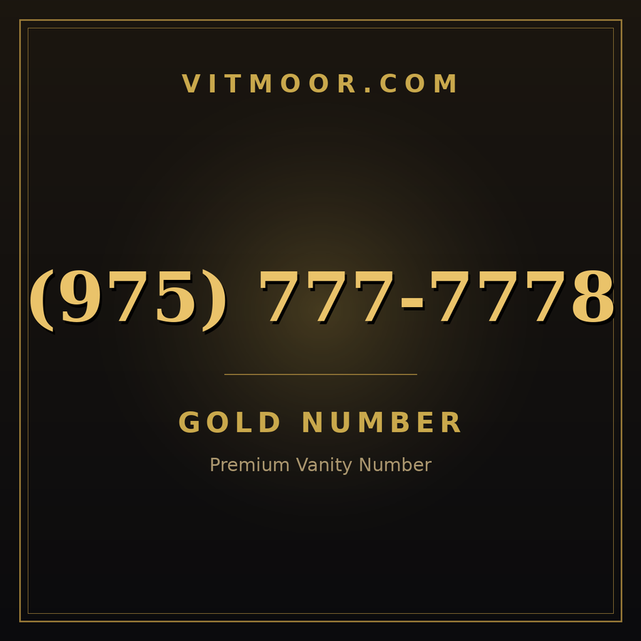 VITMOOR Gold premium number (975) 777-7778