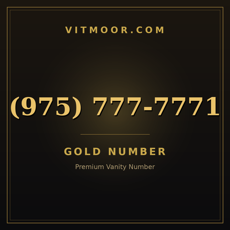 VITMOOR Gold premium number (975) 777-7771