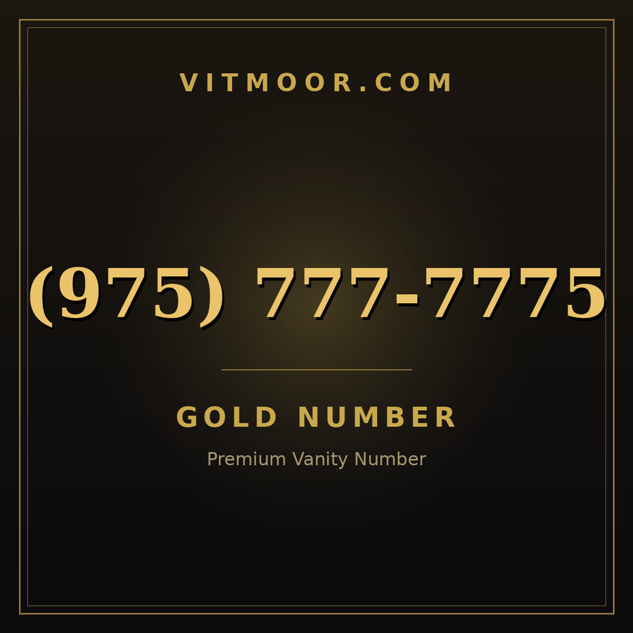 VITMOOR Gold premium number (975) 777-7775