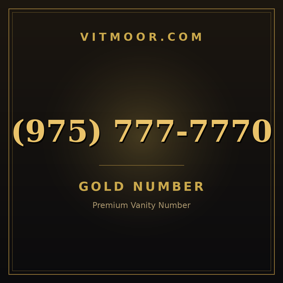 VITMOOR Gold premium number (975) 777-7770