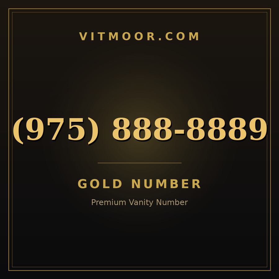 VITMOOR Gold premium number (975) 888-8889
