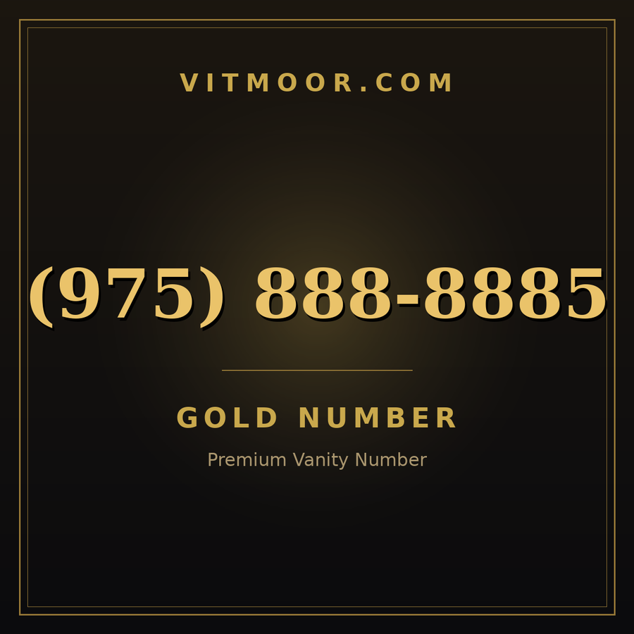 VITMOOR Gold premium number (975) 888-8885