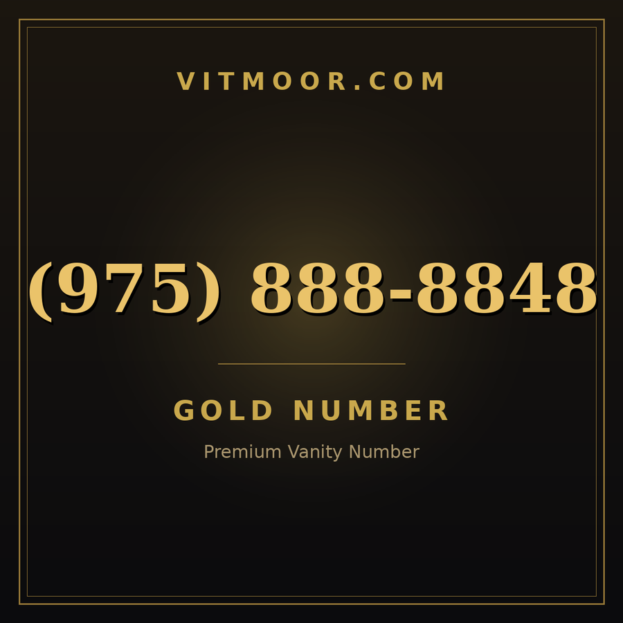 VITMOOR Gold premium number (975) 888-8848