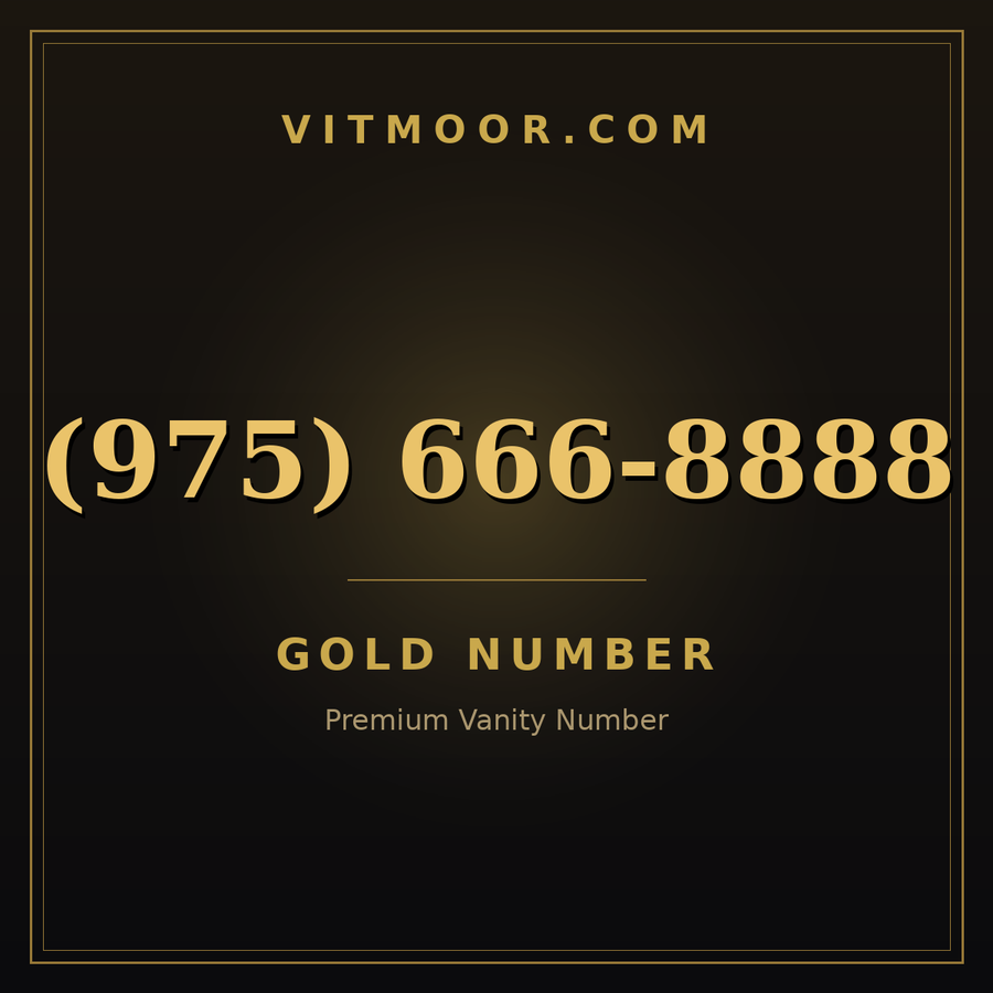 VITMOOR Gold premium number (975) 666-8888