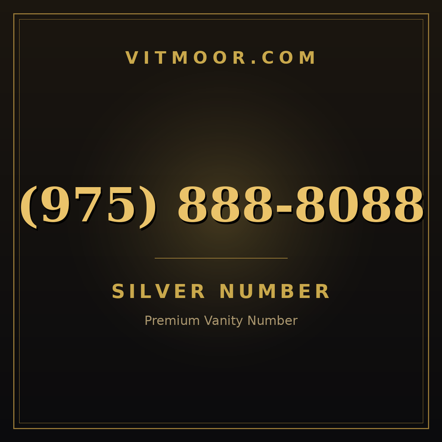 VITMOOR Silver premium number (975) 888-8088