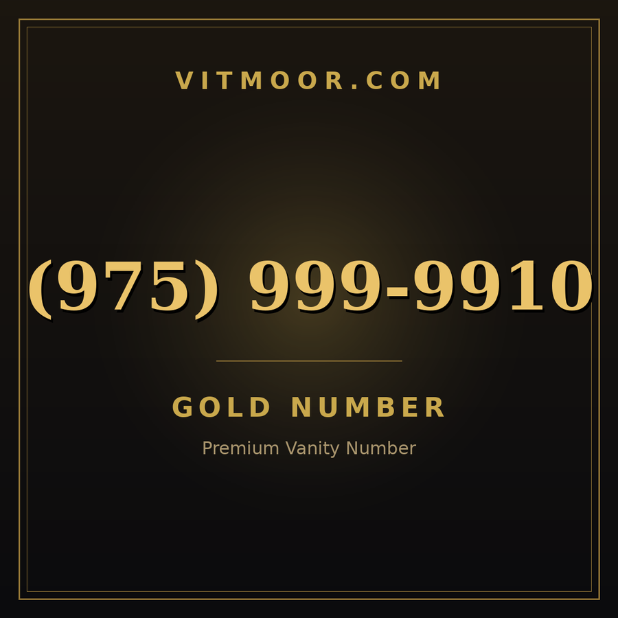 VITMOOR Gold premium number (975) 999-9910