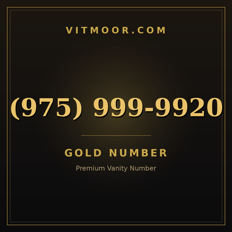 VITMOOR Gold premium number (975) 999-9920