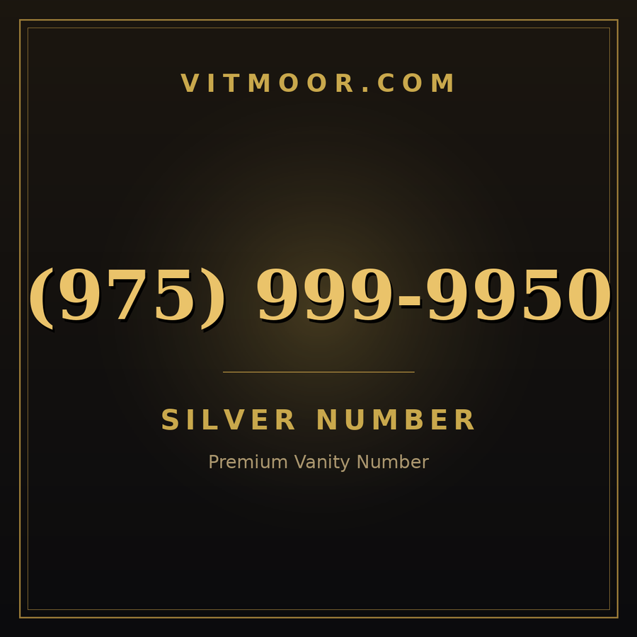 VITMOOR Silver premium number (975) 999-9950