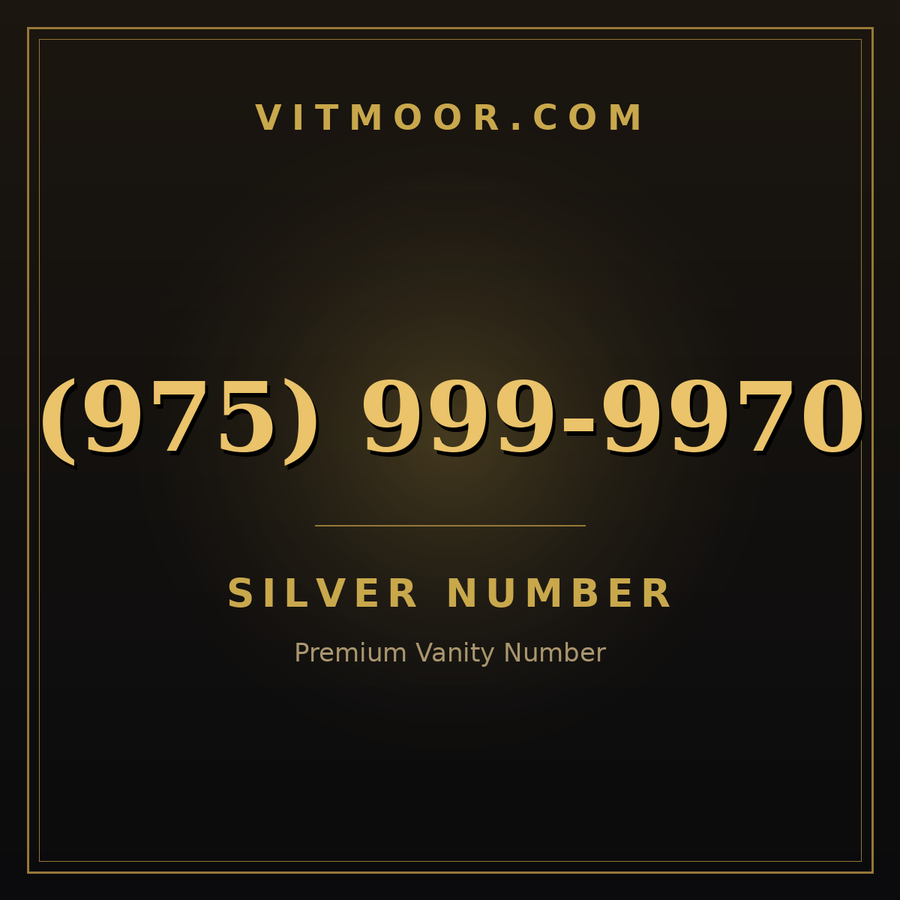 VITMOOR Silver premium number (975) 999-9970