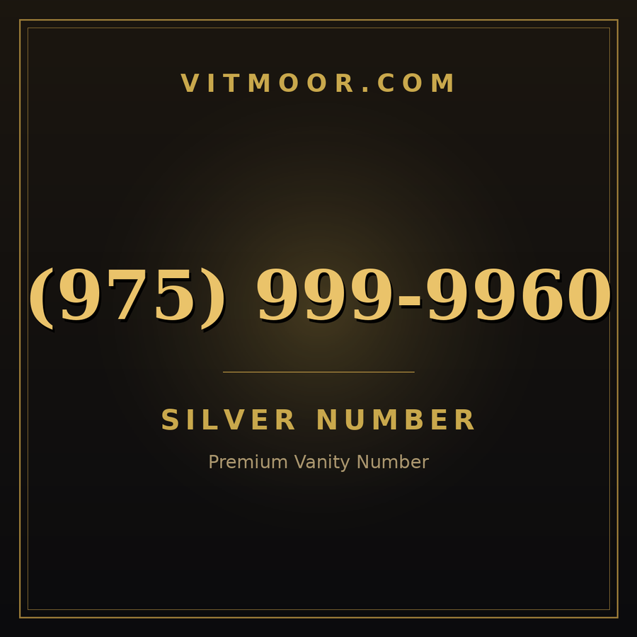 VITMOOR Silver premium number (975) 999-9960