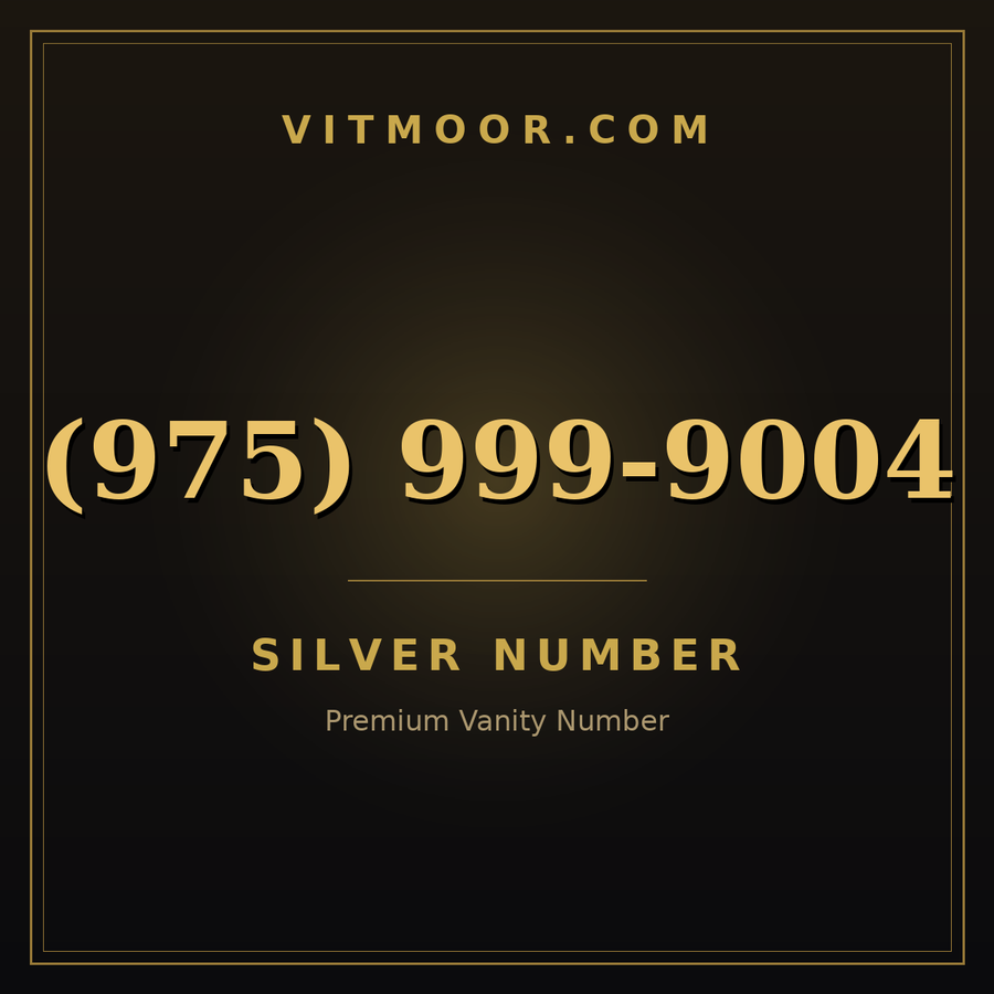 VITMOOR Silver premium number (975) 999-9004
