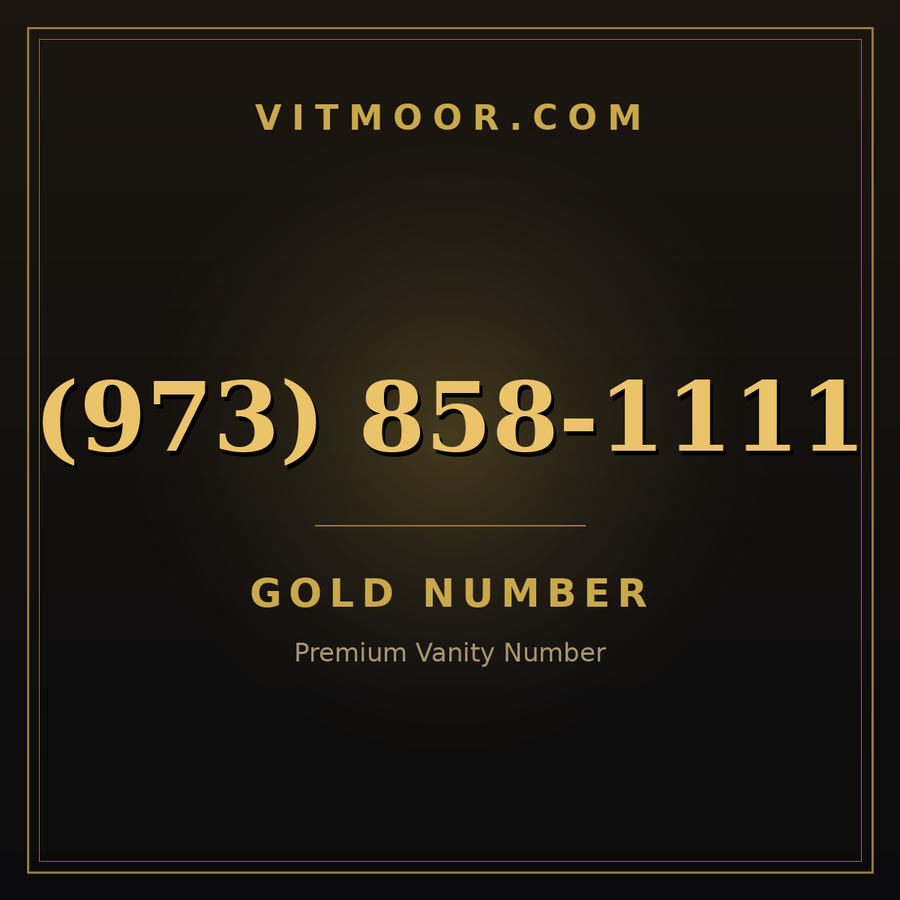 VITMOOR Gold premium number (973) 858-1111