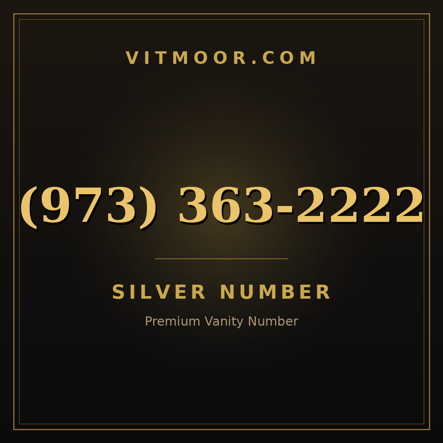 VITMOOR Silver premium number (973) 363-2222