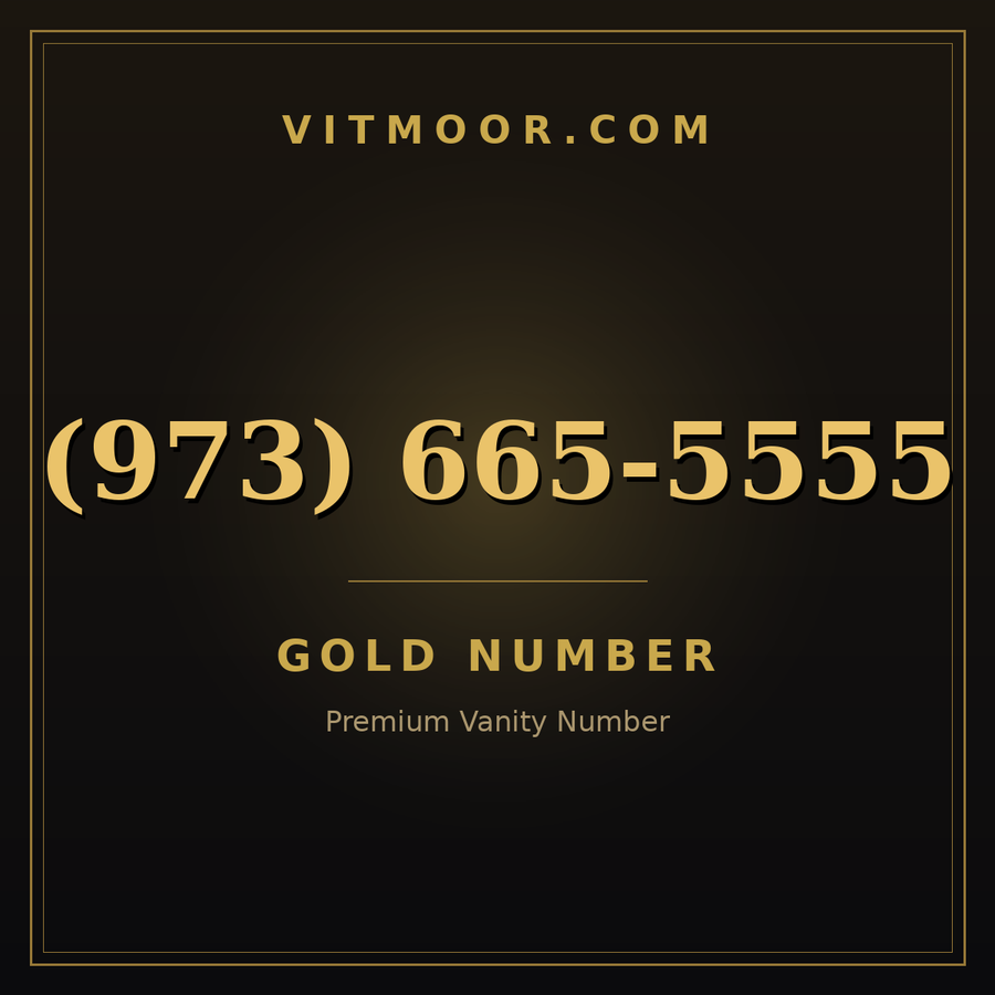 VITMOOR Gold premium number (973) 665-5555