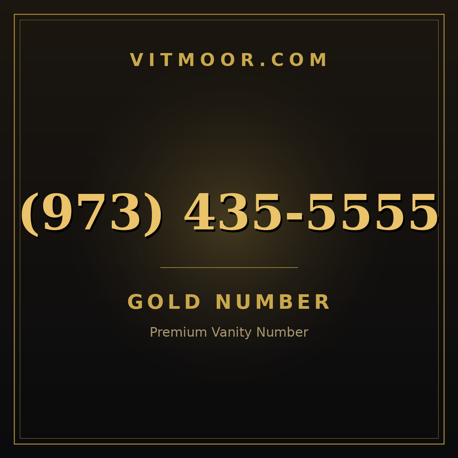 VITMOOR Gold premium number (973) 435-5555