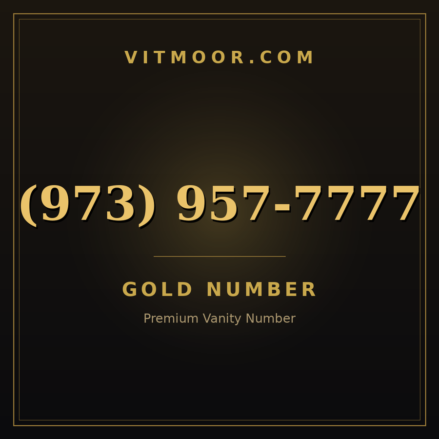 VITMOOR Gold premium number (973) 957-7777