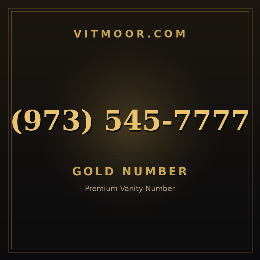 VITMOOR Gold premium number (973) 545-7777