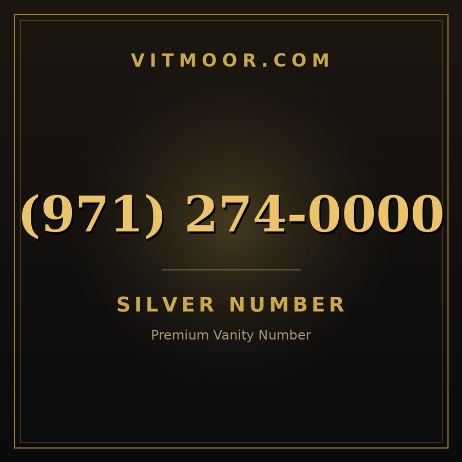 VITMOOR Silver premium number (971) 274-0000