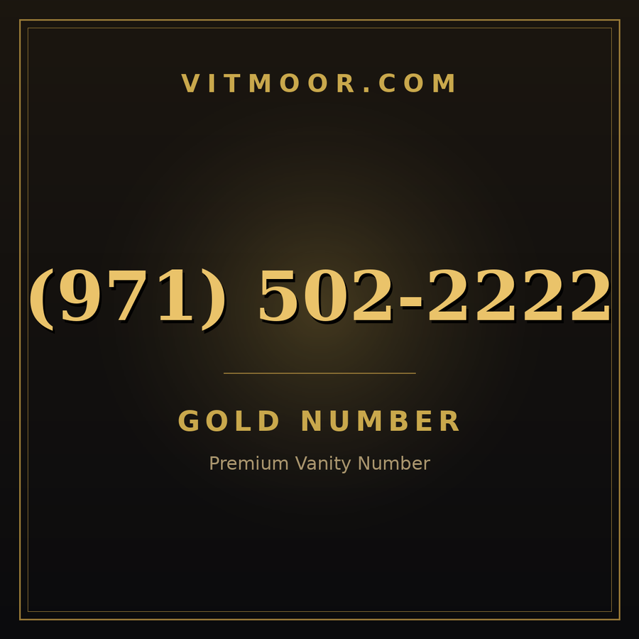 VITMOOR Gold premium number (971) 502-2222