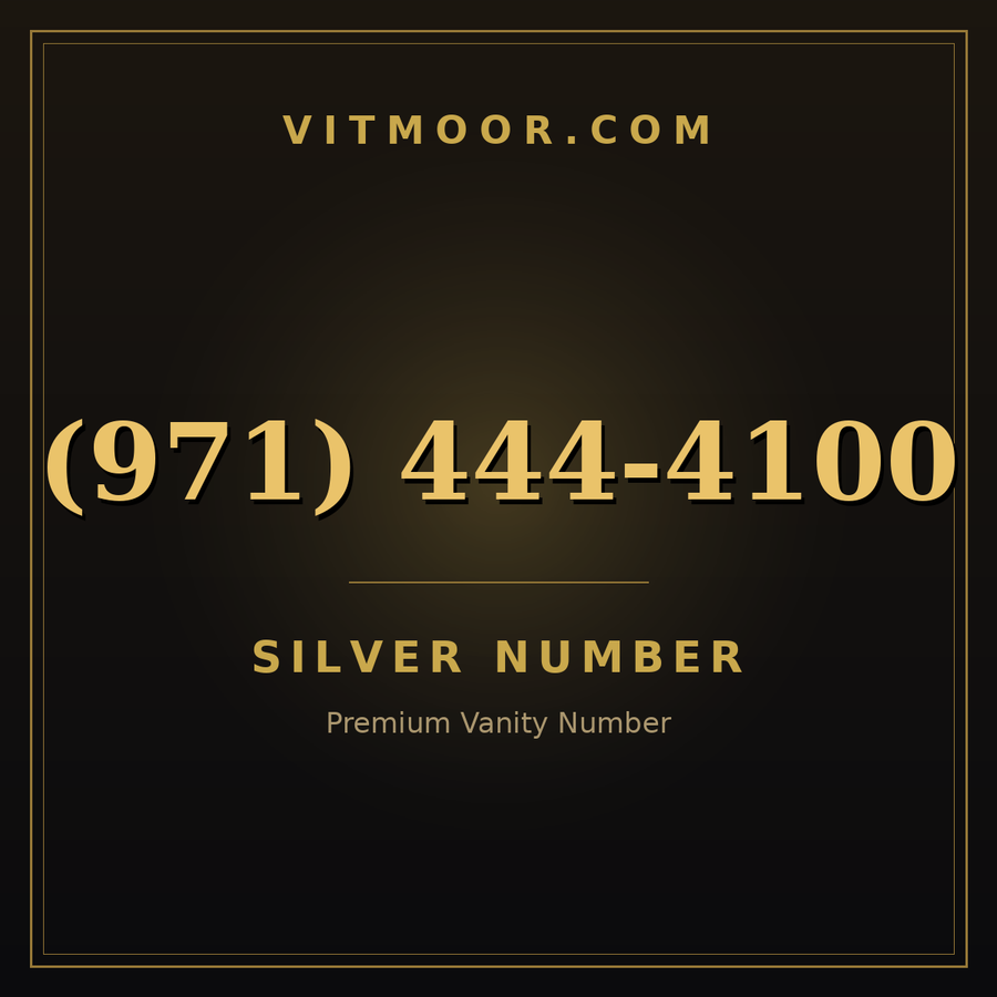 VITMOOR Silver premium number (971) 444-4100