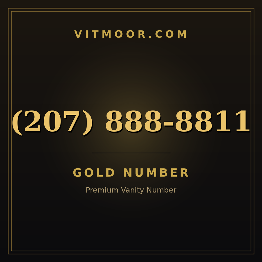 VITMOOR Gold premium number (207) 888-8811