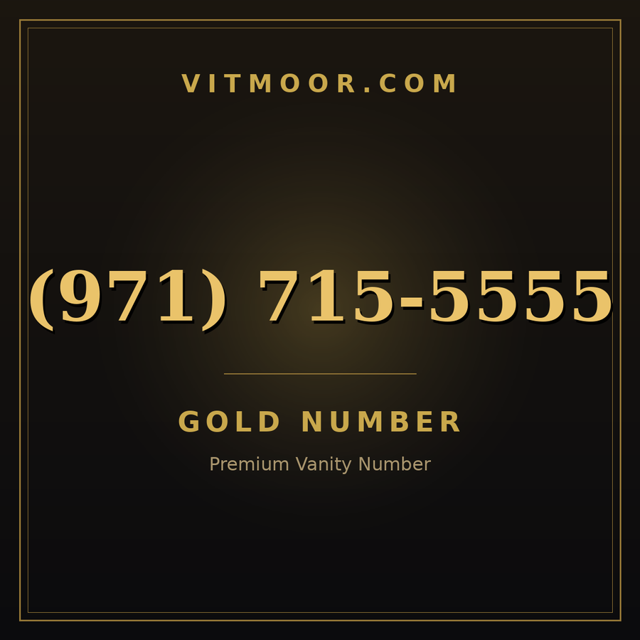 VITMOOR Gold premium number (971) 715-5555