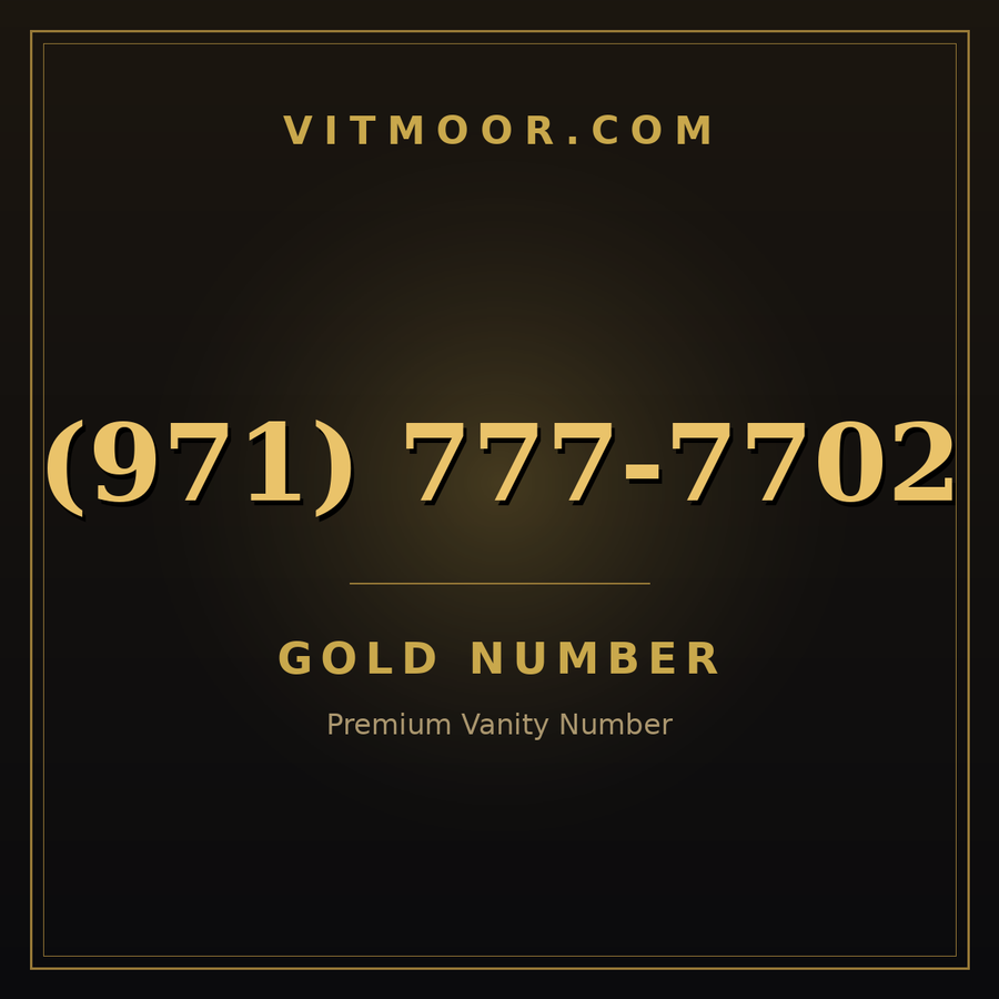 VITMOOR Gold premium number (971) 777-7702