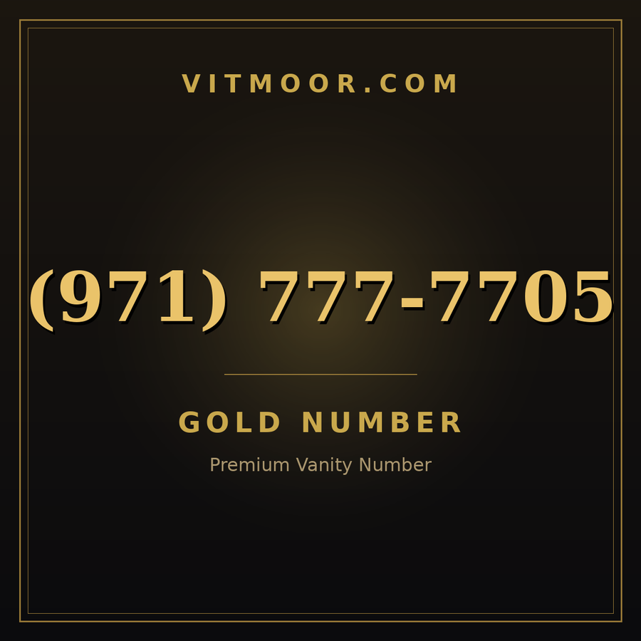 VITMOOR Gold premium number (971) 777-7705