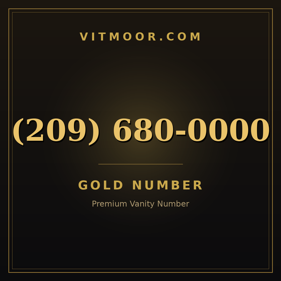 VITMOOR Gold premium number (209) 680-0000