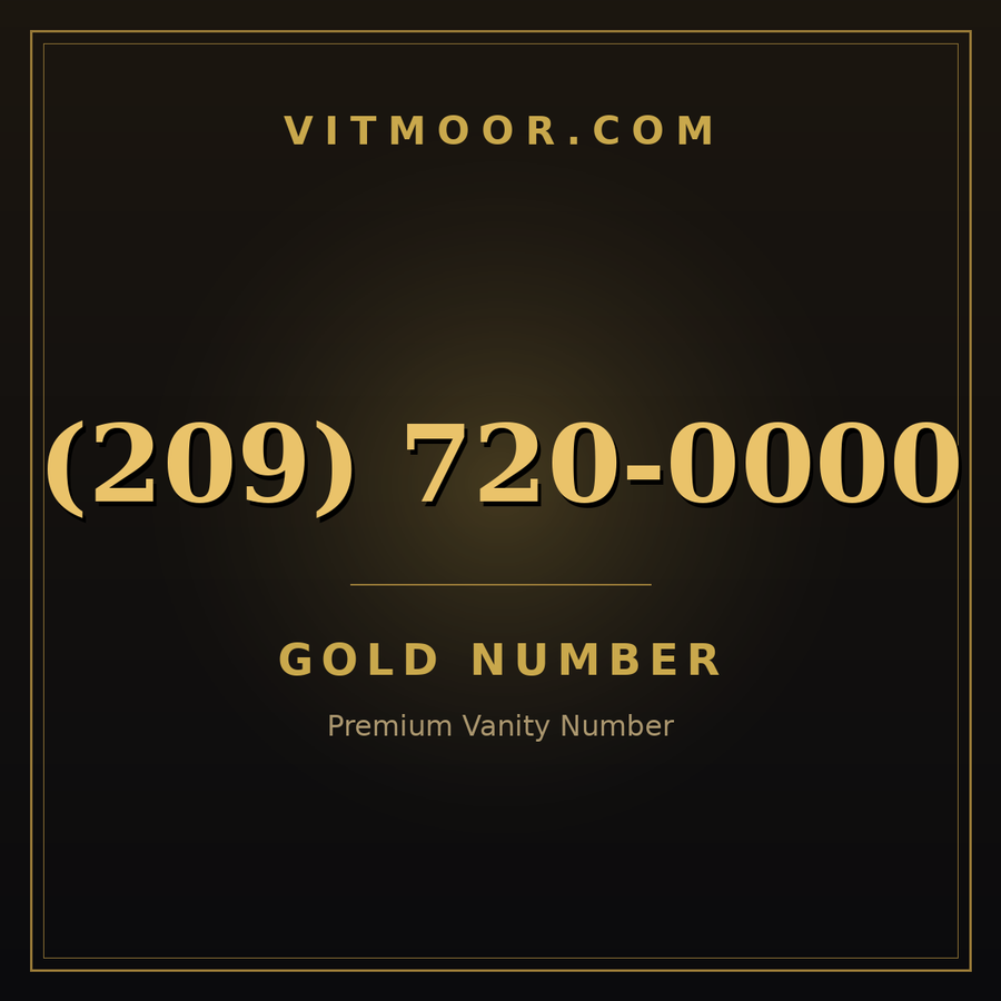 VITMOOR Gold premium number (209) 720-0000