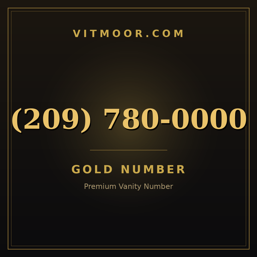 VITMOOR Gold premium number (209) 780-0000
