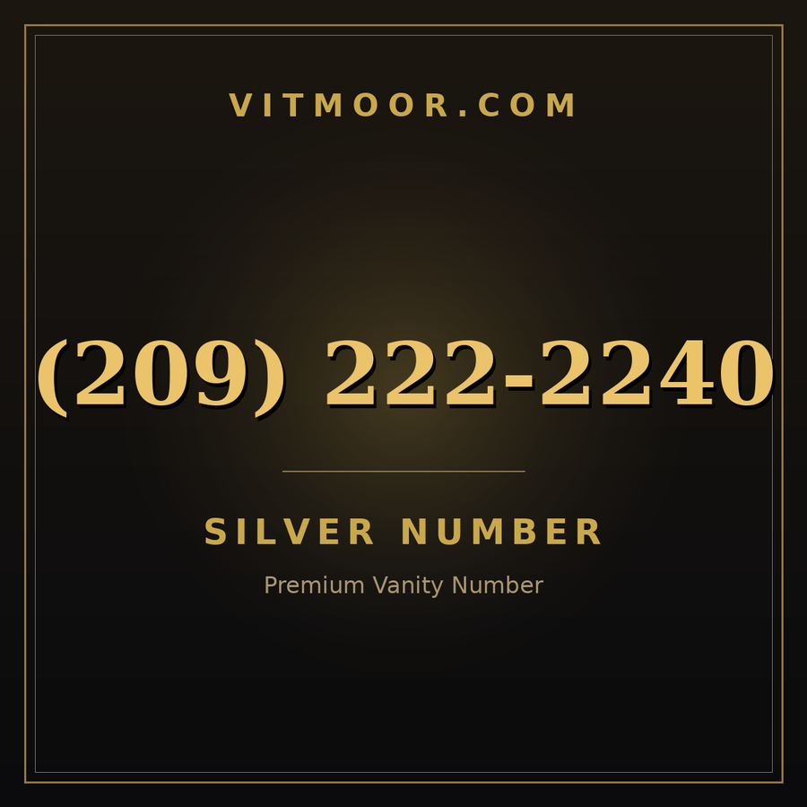 VITMOOR Silver premium number (209) 222-2240