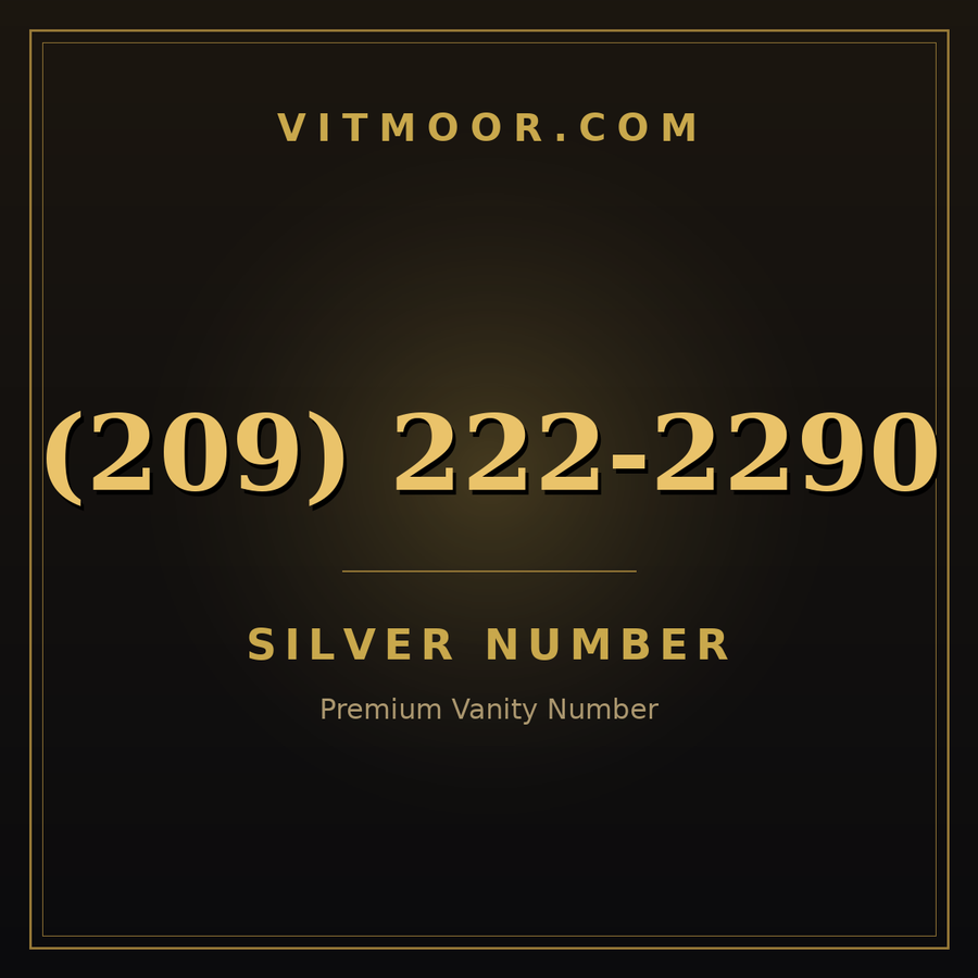 VITMOOR Silver premium number (209) 222-2290