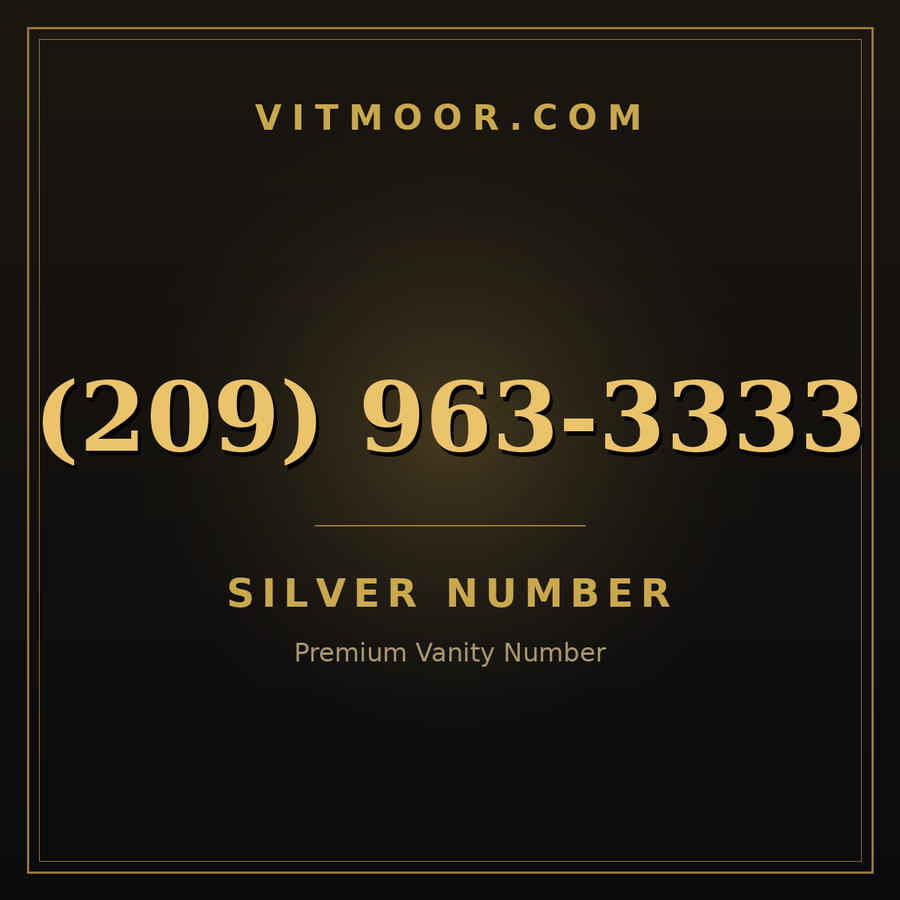 VITMOOR Silver premium number (209) 963-3333